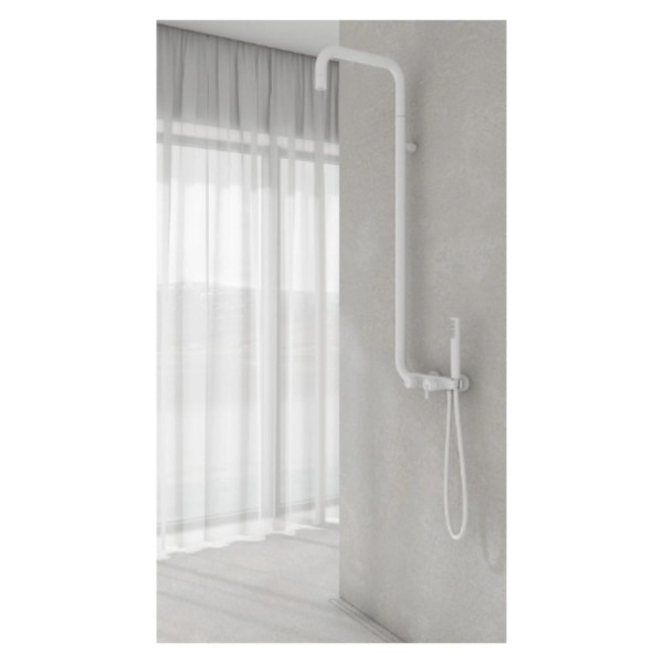 Deante Silia bateria prysznicowa z deszczownicą bianco.