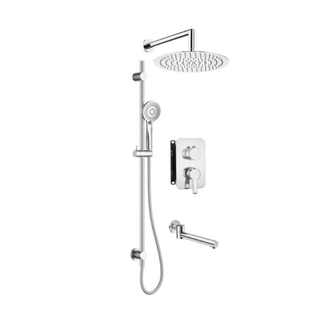 Deante Arnika zestaw podtynkowy natryskowy z boxem mieszaczowym z drążkiem chrom