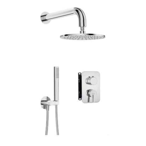 Deante Silia zestaw podtynkowy natryskowy z boxem mieszaczowym chrom