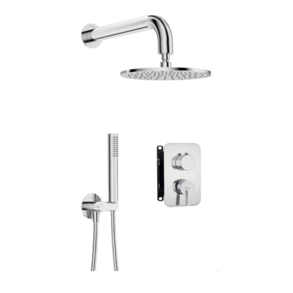 Deante Silia zestaw podtynkowy natryskowy z boxem mieszaczowym chrom