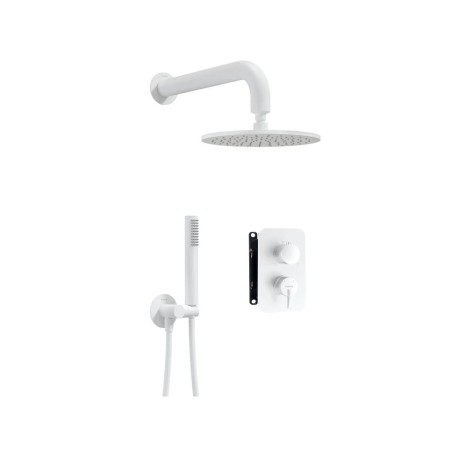 Deante Silia zestaw podtynkowy natryskowy z boxem mieszaczowym bianco