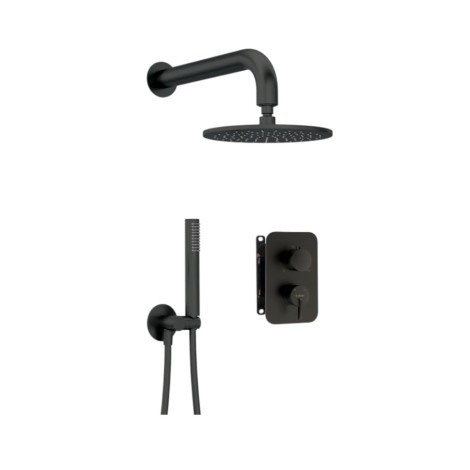 Deante Silia zestaw podtynkowy natryskowy z boxem mieszaczowym nero
