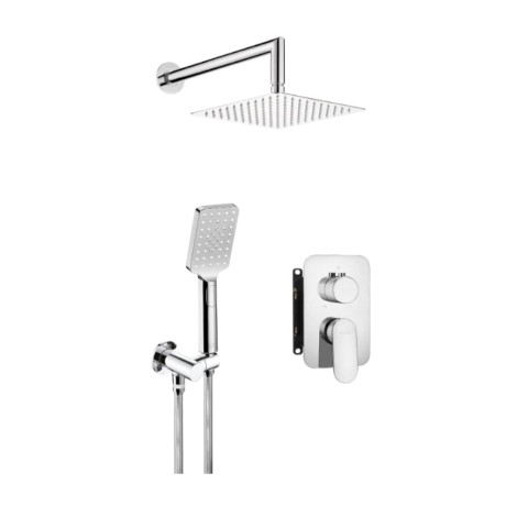 Deante Alpinia zestaw podtynkowy natryskowy z boxem mieszaczowym chrom