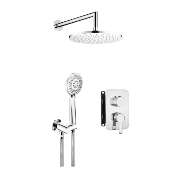 Deante Arnika zestaw podtynkowy natryskowy z boxem mieszaczowym chrom