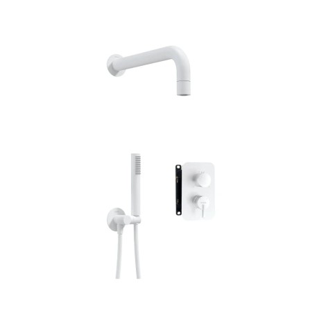 Deante Silia zestaw podtynkowy natryskowy z boxem mieszaczowym bianco