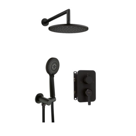 Deante Arnika zestaw podtynkowy natryskowy z boxem mieszaczowym nero