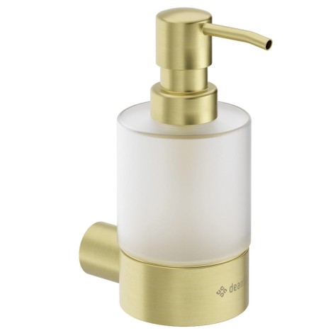 Deante Round dozownik mydła ścienny złoto szczotkowane