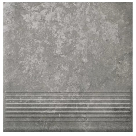 Paradyż Arteon grys stopnica prosta ryflowana 30x30x0,85cm