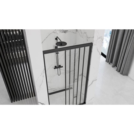 Rea Alex drzwi prysznicowe przesuwne 100x190, czarny