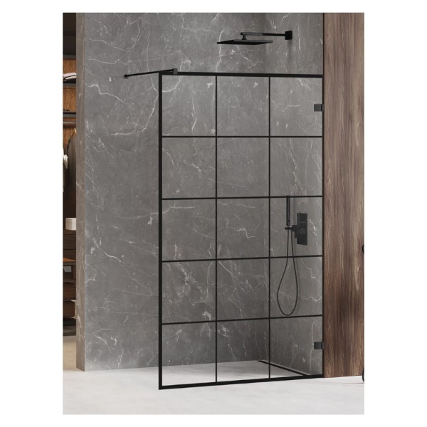 New Trendy Avexa Black walk-in kratka 120x200cm krakta