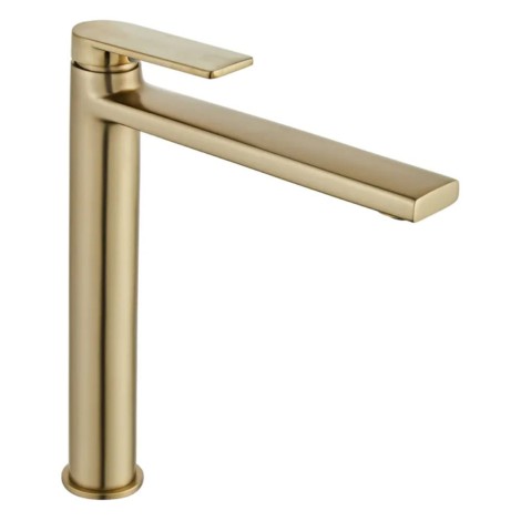 Rea Verso bateria umywalkowa wysoka złoto szczotkowane