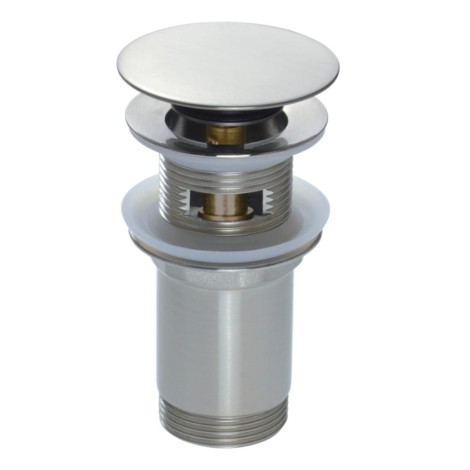 Deante korek umywalkowy click-clack okrągły z tyleją stal szczotkowana