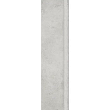 Paradyż Scratch bianco mat stopnica nacinana prosta 29,8x119,8