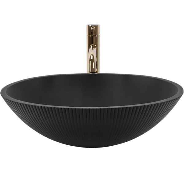 Rea Della Black umywalka nablatowa 51x37