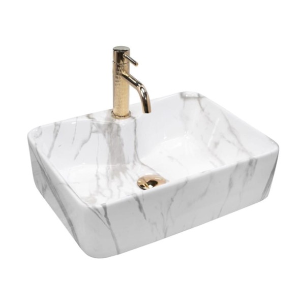 Rea Kelly Marmo umywalka nablatowa 490x380x135 mm