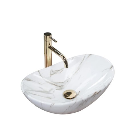 Rea Royal Mini Shiny Ajax umywalka nablatowa 470x300x150 mm