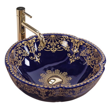 Rea Marina umywalka nablatowa okrągła blue