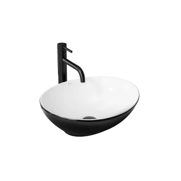 Rea Sofia umywalka nablatowa black/white