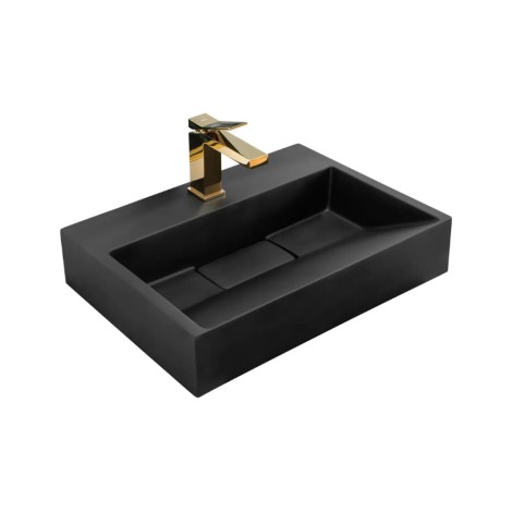 Rea Goya umywalka nablatowa konglomeratowa 50 black