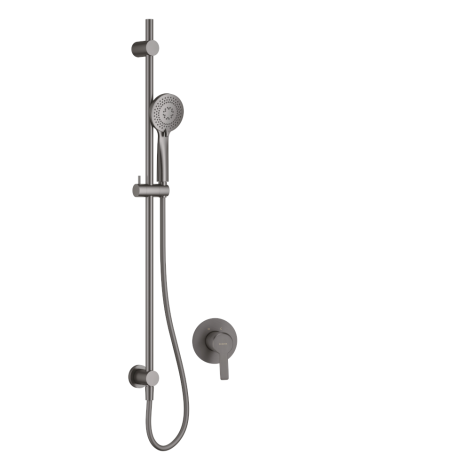 Deante Arnika zestaw prysznicowy podtynkowy grafitowy NAC D9TP