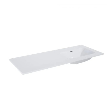 Elita Umywalka Ceramiczna Skappa bez otworu 120 cm prawa