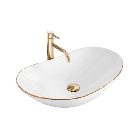 Rea Royal gold edge umywalka nablatowa