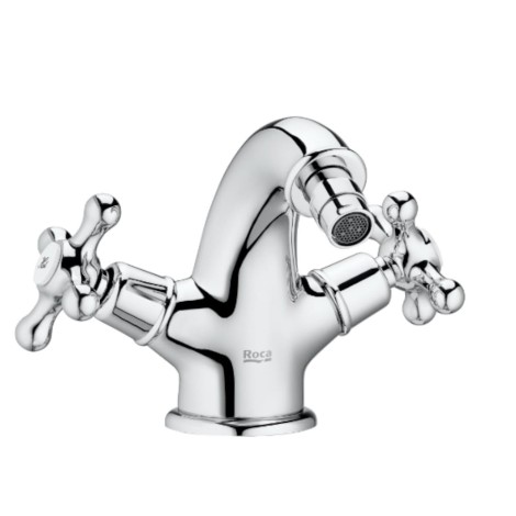 Roca Carmen bateria stojąca bidetowa z korkiem click clack chrom