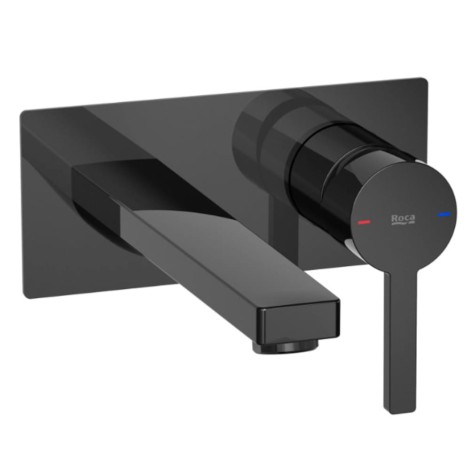 Roca Naia bateria ścienna umywalkowa titanium black