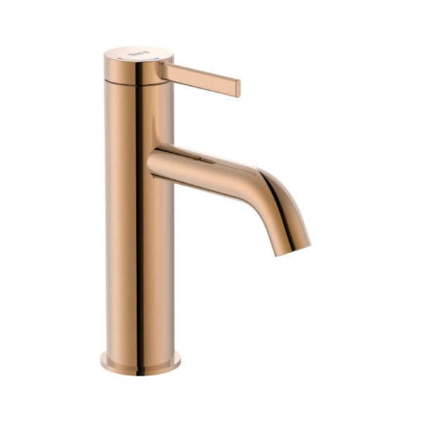 Roca Ona bateria umywalkowa stojąca z korkiem click clack  rose gold