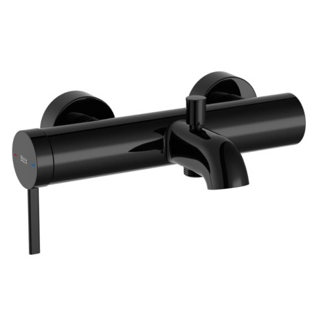 Roca Ona bateria ścienna wannowo - prysznicowa bez zestawu natryskowego titanium black