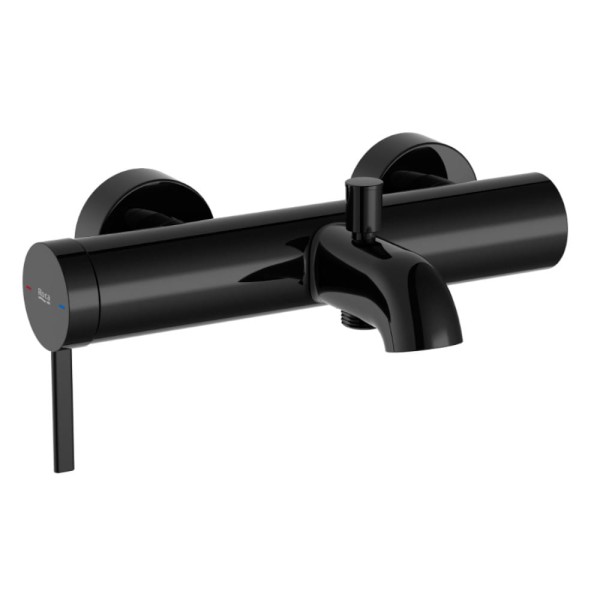 Roca Ona bateria ścienna wannowo - prysznicowa bez zestawu natryskowego titanium black