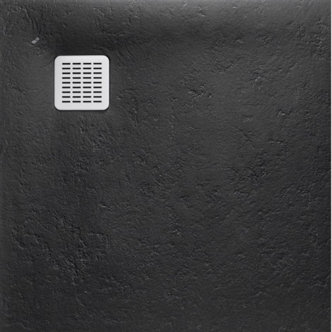 Roca Terran brodzik kompozytowy stonex 800x800x26  czarny