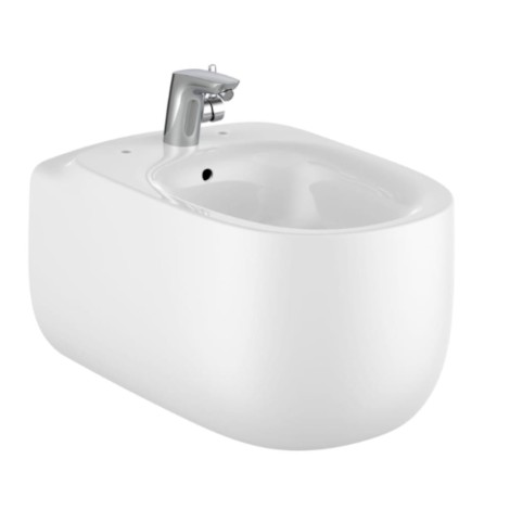 Roca Beyond bidet podwieszany z otworami pod pokrywę bidetową biały
