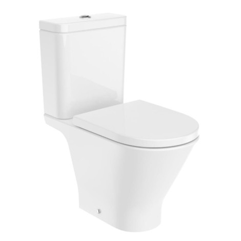 Roca Gap miska wc round do kompaktu rimless o/podwójny biały