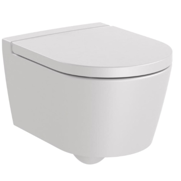 Roca Inspira rimles round compakto miska wc podwieszana perłowa