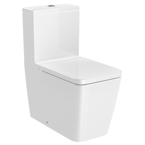 Roca Inspiria square rimless miska wc do kompaktu o/podwójny biała