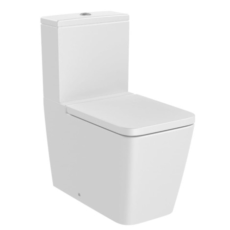 Roca Inspira square rimless miska wc do kompaktu o/podwójny biały mat