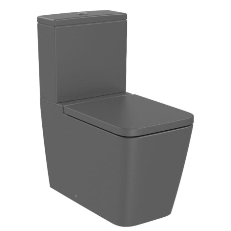 Roca Inspiria square rimless miska wc do kompaktu o/podwójny onyks