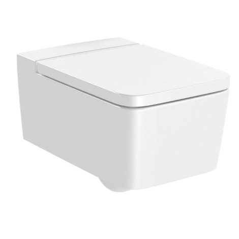 Roca Inspira square rimless miska wc podwieszana supraglare biała