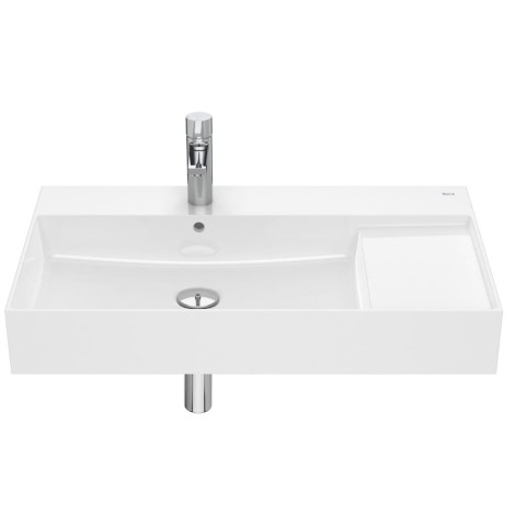 Roca Inspira square umywalka ścienno meblowa 800 x 490 x 120 mm biała