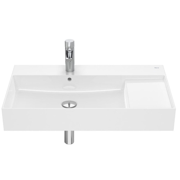 Roca Inspira square umywalka ścienno meblowa 800 x 490 x 120 mm biała