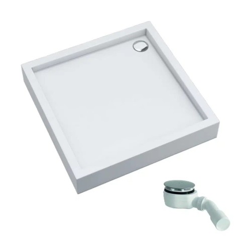 Schedpol Favory Plus white stone brodzik kwadratowy 90x90cm.