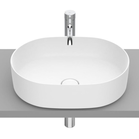 Roca Inspira roun umywalka nablatowa 500 x 370 x 140 mm biały mat