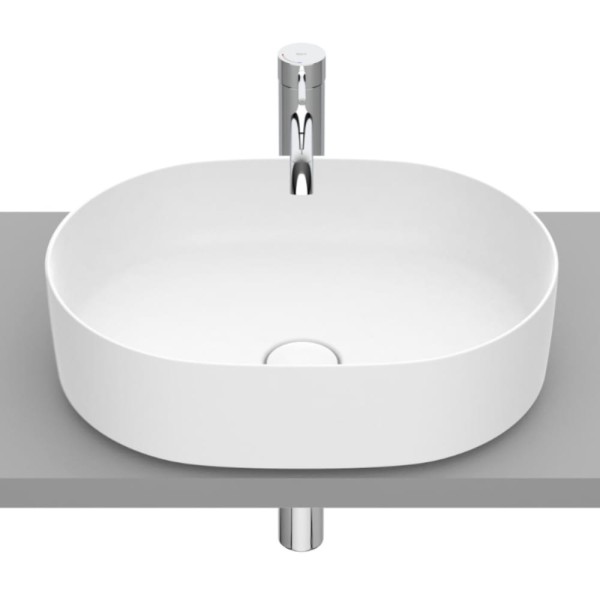 Roca Inspira roun umywalka nablatowa 500 x 370 x 140 mm biały mat