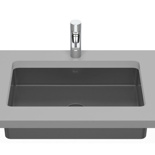Roca Inspira fineceramic umywalka podblatowa 540 x 320 x 138 mm onyks
