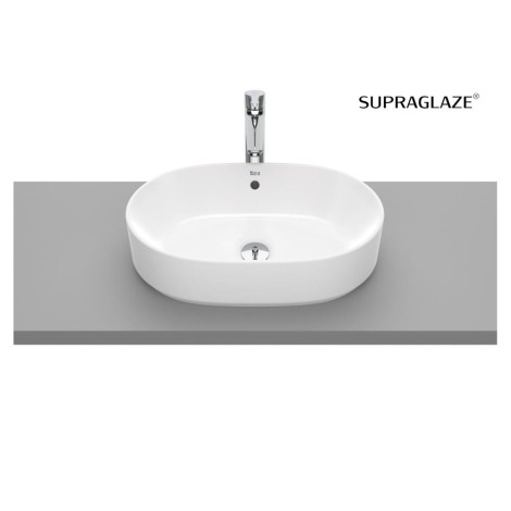 Roca Gap Round umywalka nablatowa 55x40cm Superglass