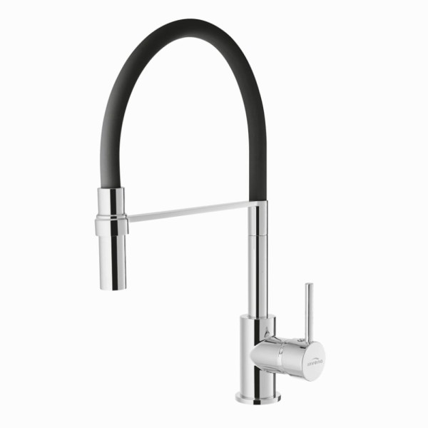 Invena Kameleon bateria zlewozmywakowa czarna-chrom.