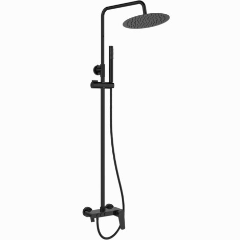 Invena Alonia deszczownia zestaw natryskowy z baterią czarny połysk