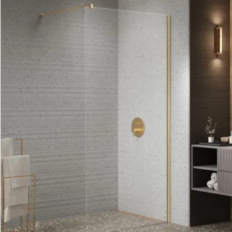 New Trendy Nesta kabina walk-in 1300x2000 mm gold brushed