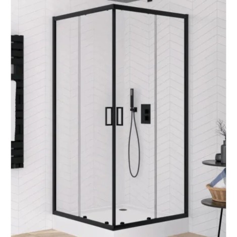 New Trendy Suvia kabina kwadratowa 800x800x1850 mm czarny